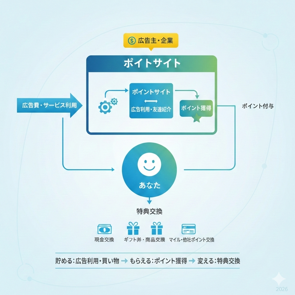 ポイントサイト 仕組み ポイント還元